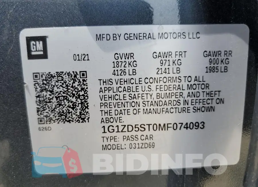 1G1ZD5ST0MF074093 Photo# 12