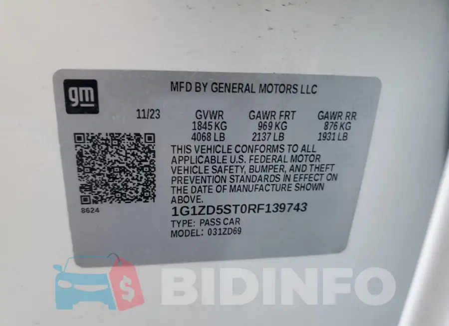 1G1ZD5ST0RF139743 Photo# 12