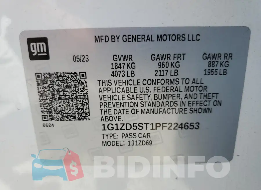 1G1ZD5ST1PF224653 Photo# 12
