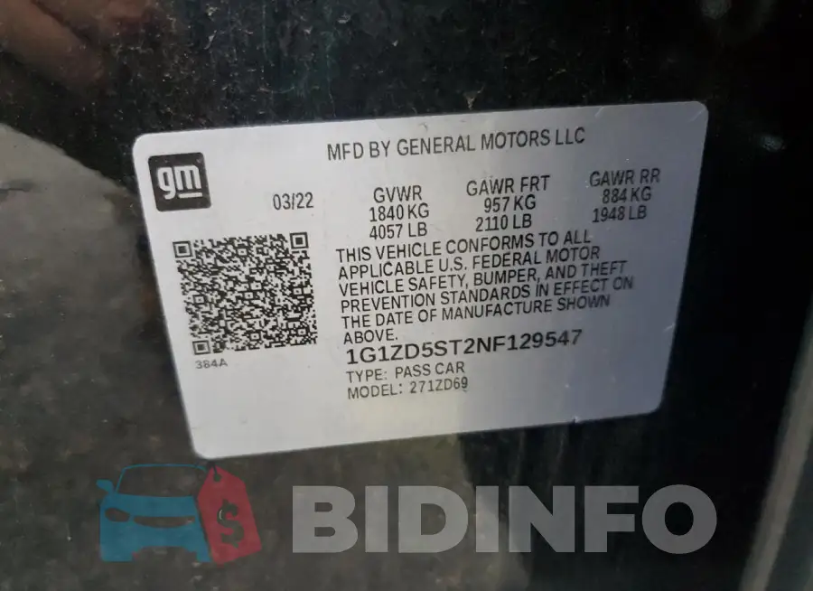 1G1ZD5ST2NF129547 Photo# 12