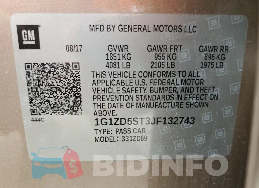 1G1ZD5ST3JF132743 Photo# 12