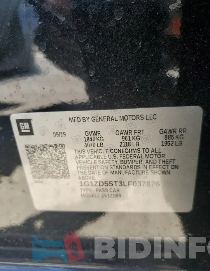 1G1ZD5ST3LF037876 Photo# 12