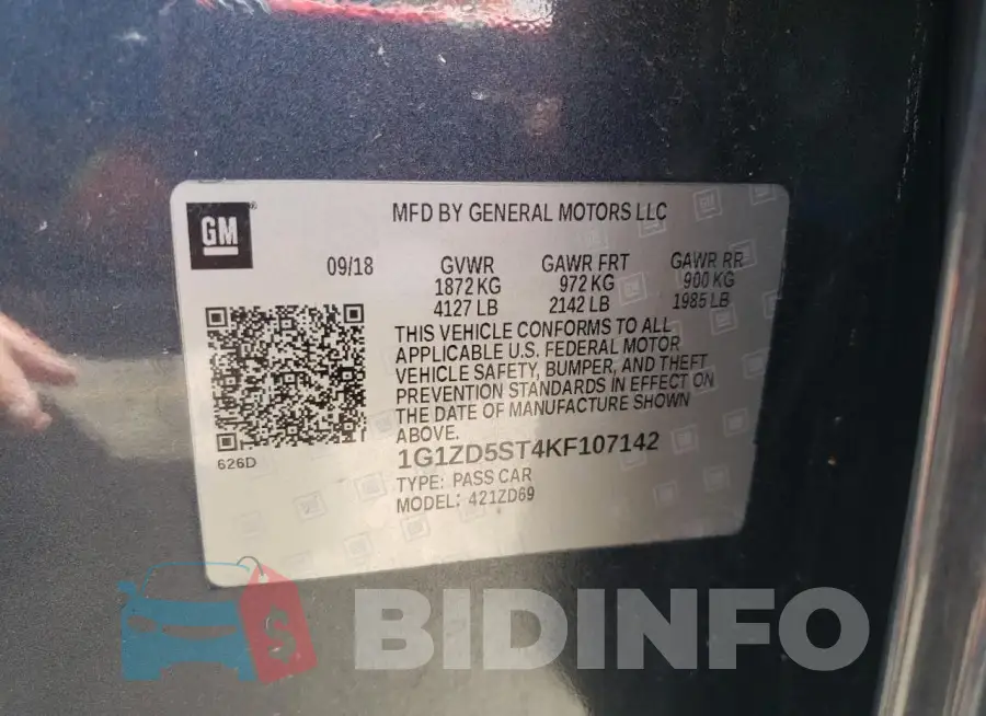 1G1ZD5ST4KF107142 Photo# 12