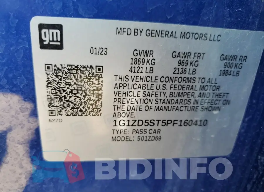 1G1ZD5ST5PF160410 Photo# 12