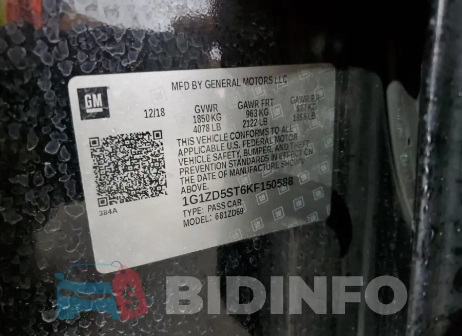 1G1ZD5ST6KF150588 Photo# 12