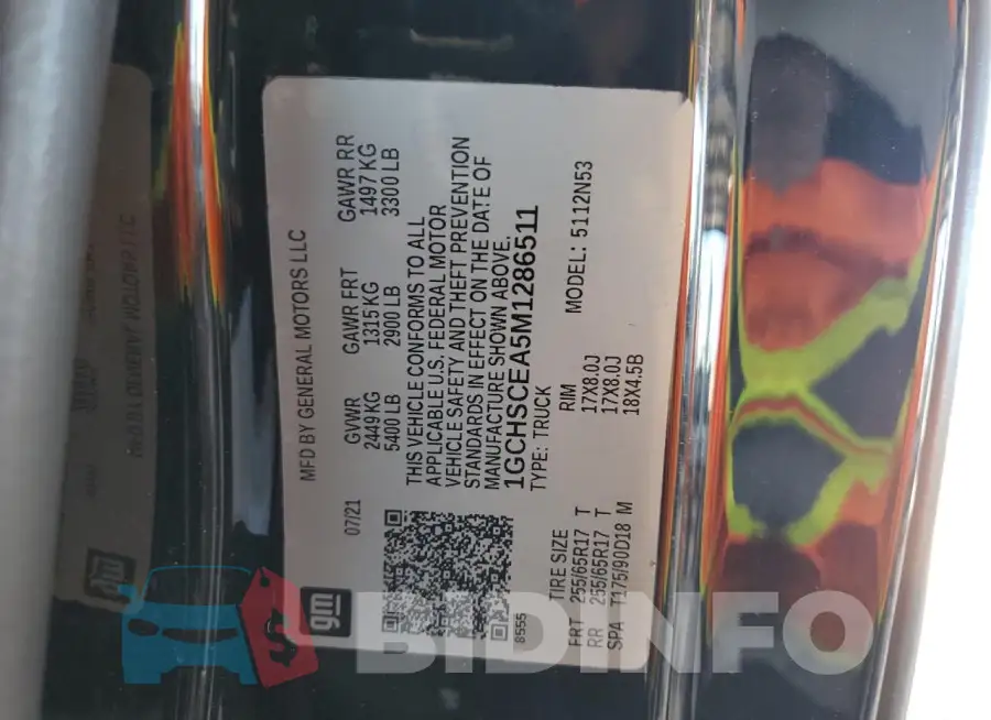 1GCHSCEA5M1286511 Photo# 12