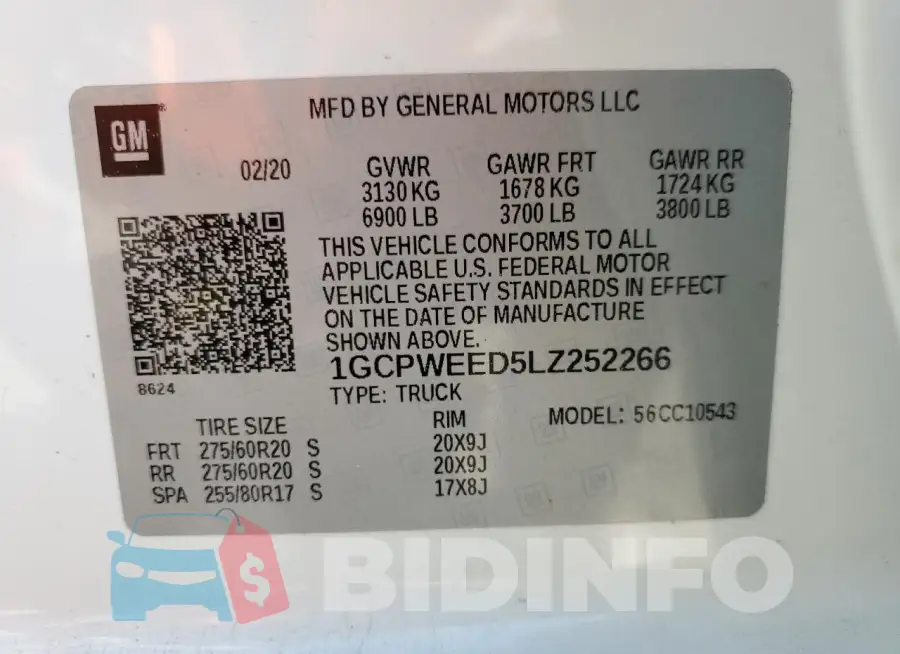 1GCPWEED5LZ252266 Photo# 12