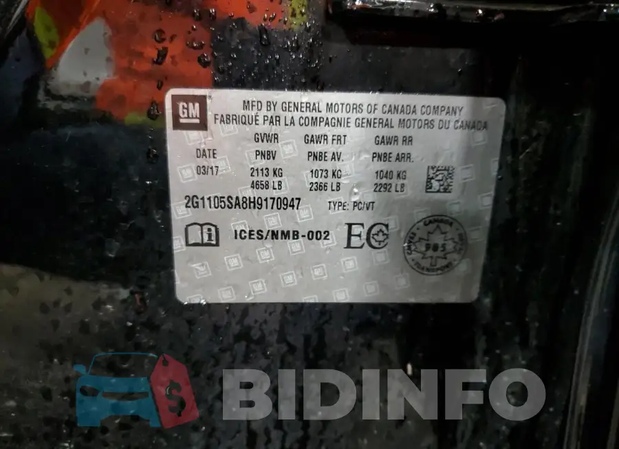 2G1105SA8H9170947 Photo# 13