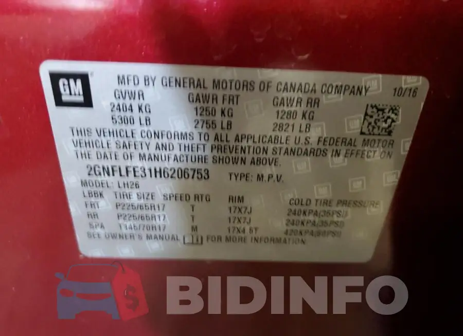 2GNFLFE31H6206753 Photo# 13