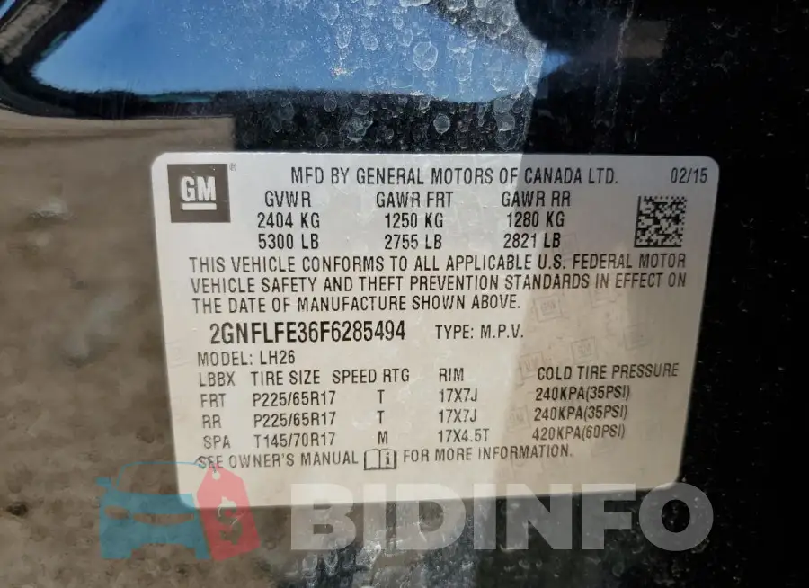 2GNFLFE36F6285494 Photo# 13