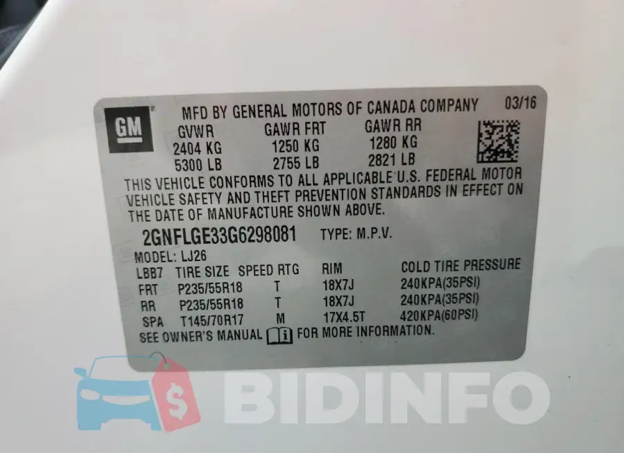 2GNFLGE33G6298081 Photo# 14