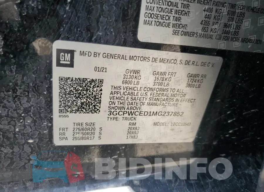 3GCPWCED1MG237852 Photo# 12