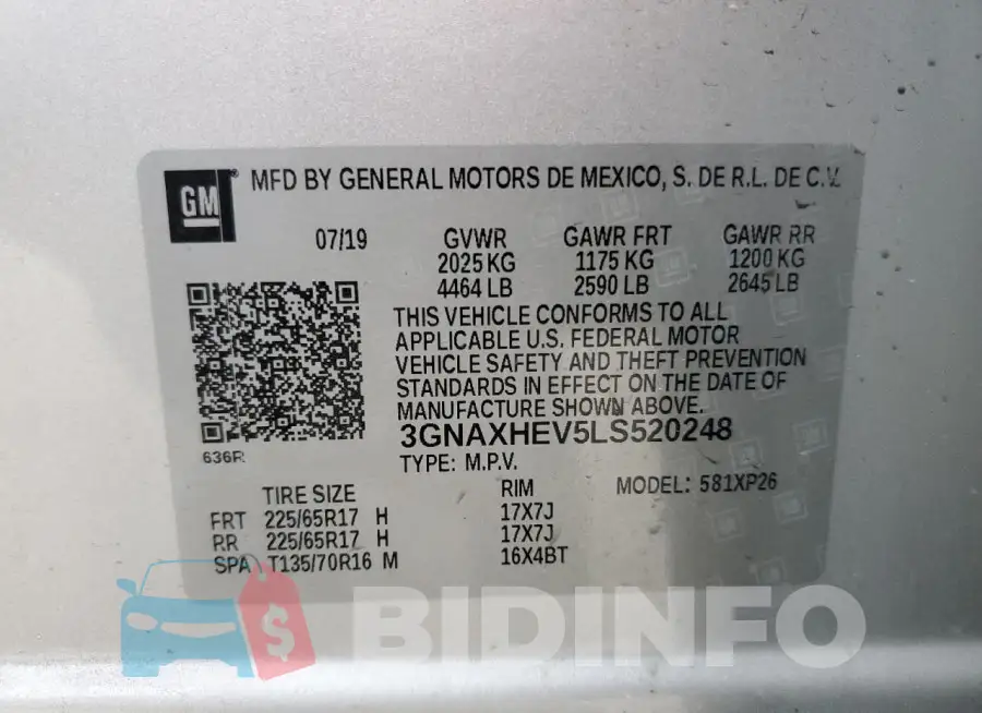 3GNAXHEV5LS520248 Photo# 13