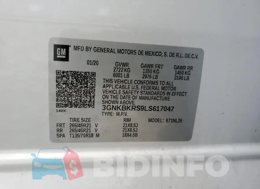 3GNKBKRS9LS617047 Photo# 13