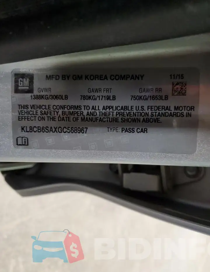 KL8CB6SAXGC568967 Photo# 12
