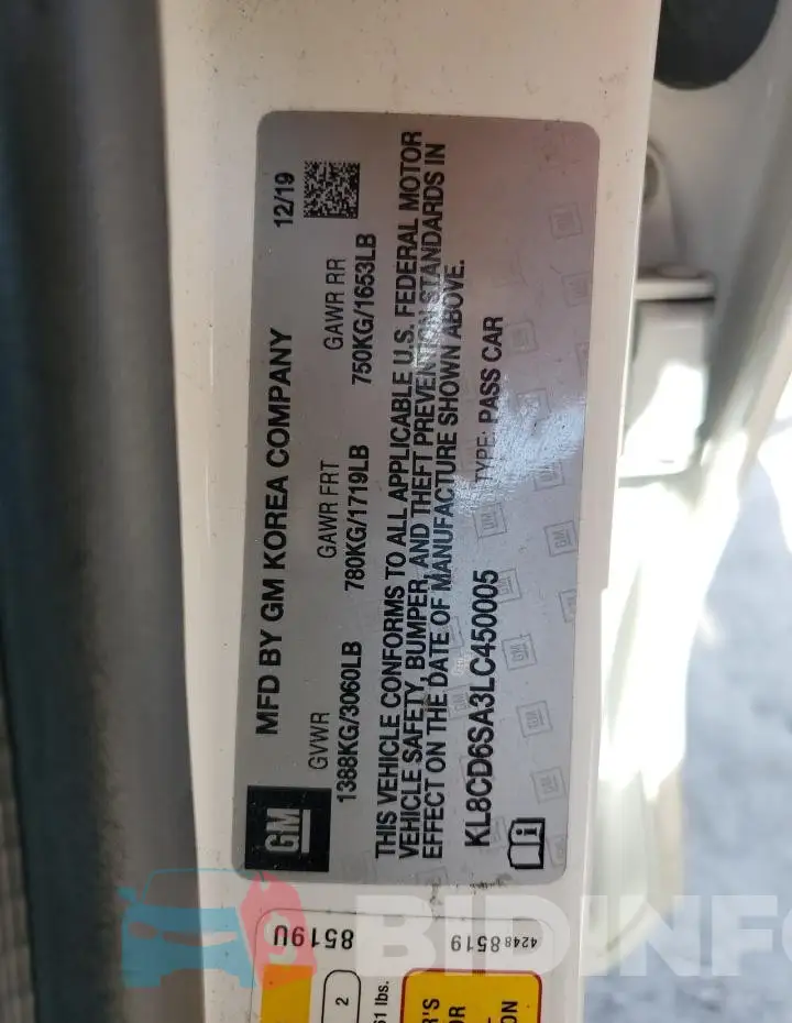 KL8CD6SA3LC450005 Photo# 13