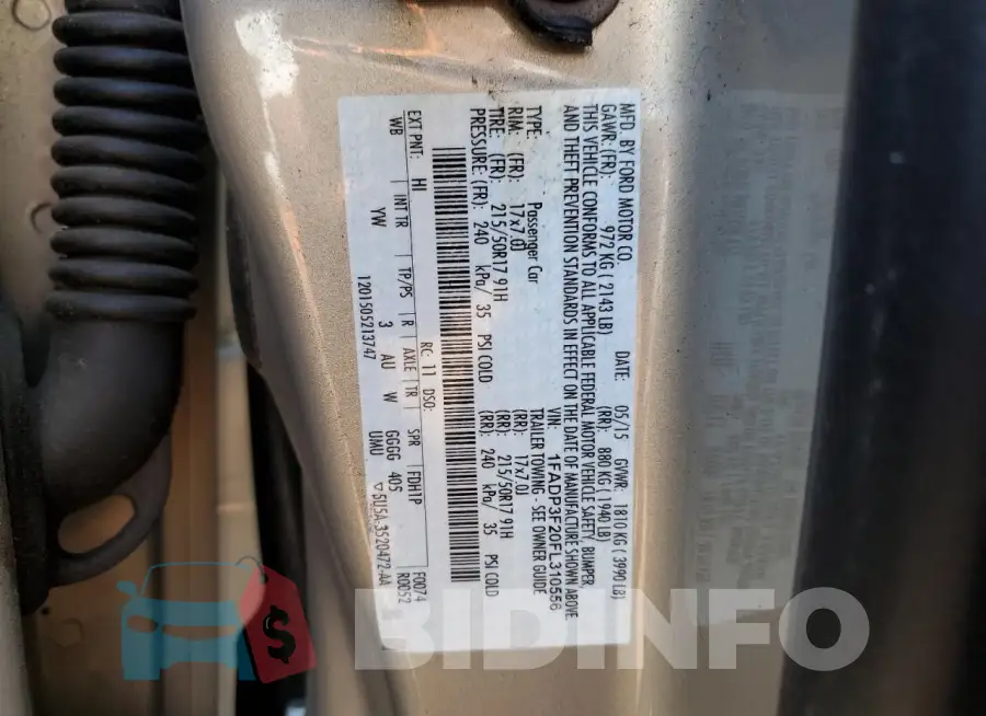 1FADP3F20FL310556 Photo# 12