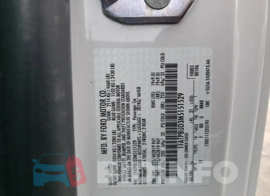 1FATP8UD3M5151529 Photo# 13