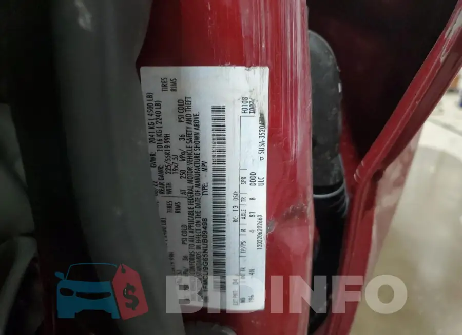 1FMCU9G65NUB09498 Photo# 13