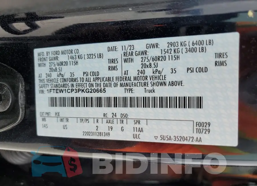 1FTEW1CP3PKG20665 Photo# 13