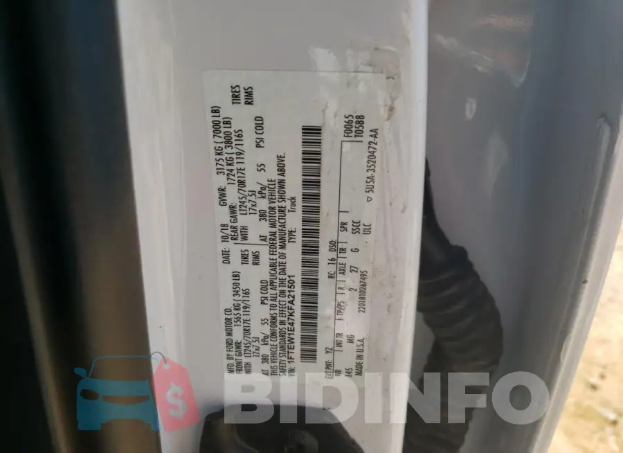 1FTEW1E47KFA21501 Photo# 12