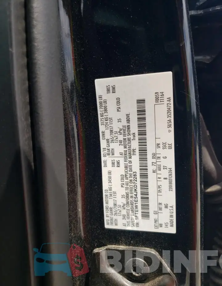 1FTEW1E54JKD72283 Photo# 12