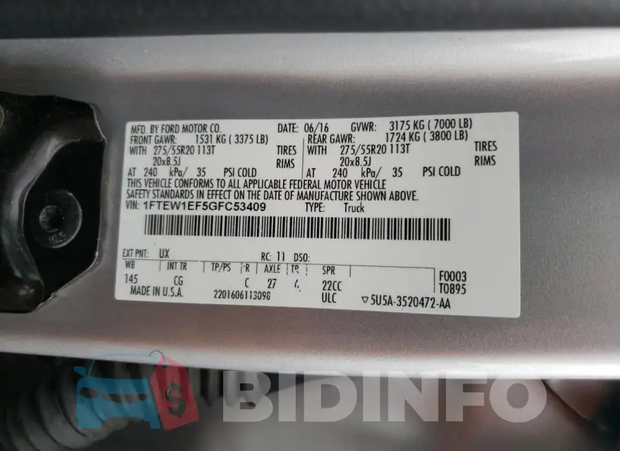1FTEW1EF5GFC53409 Photo# 12