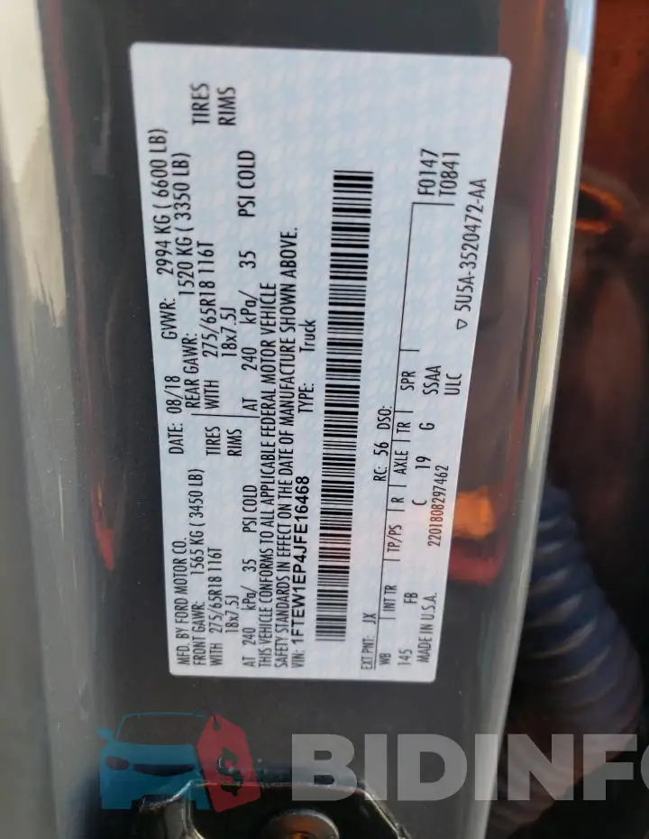 1FTEW1EP4JFE16468 Photo# 12