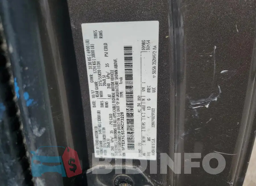 1FTEX1C55JKC73228 Photo# 12