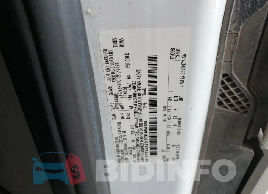 1FTYE1ZM5GKA54120 Photo# 13