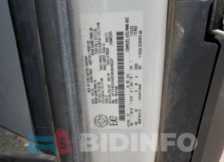 1FTYR3XM2GKB09027 Photo# 12