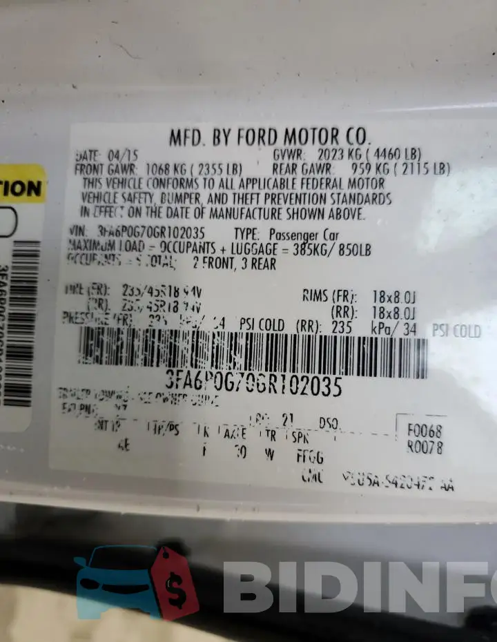 3FA6P0G70GR102035 Photo# 12