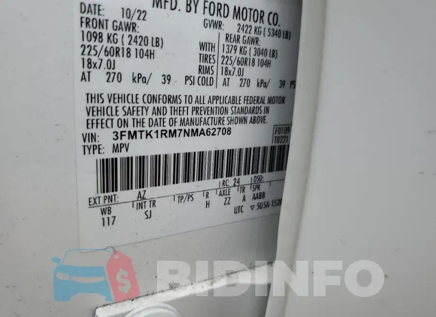 3FMTK1RM7NMA62708 Photo# 14