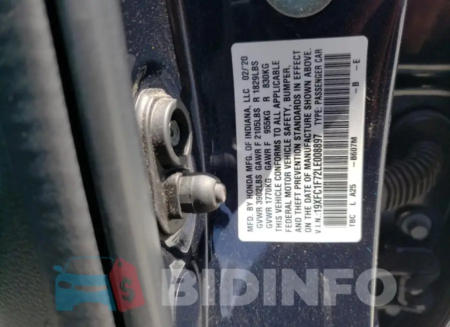19XFC1F72LE008897 Photo# 12