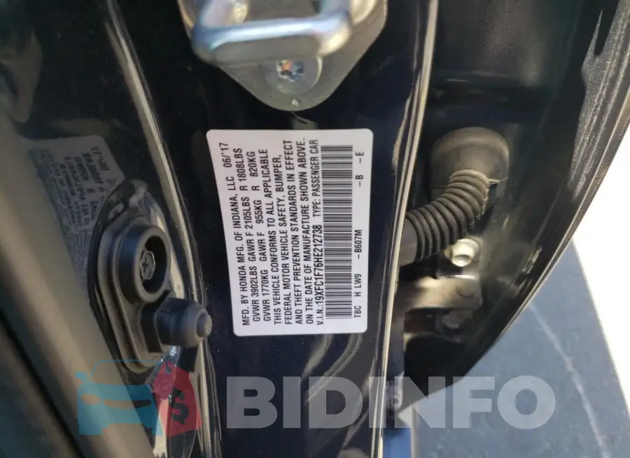 19XFC1F76HE212738 Photo# 12