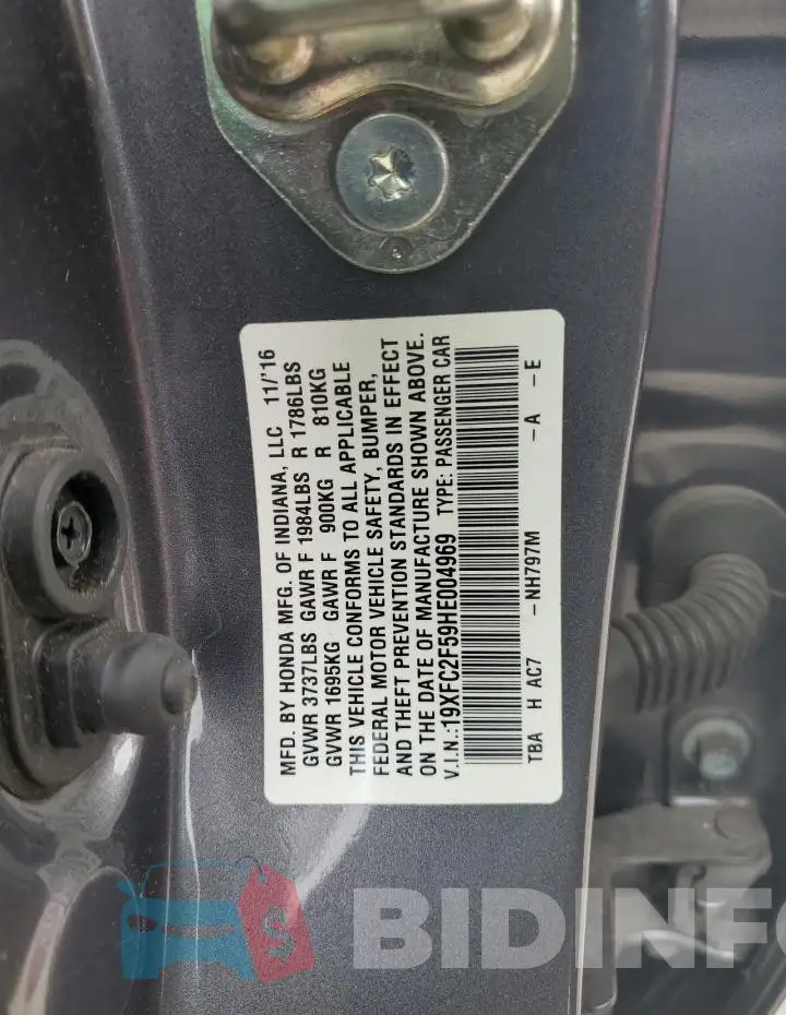 19XFC2F59HE004969 Photo# 12