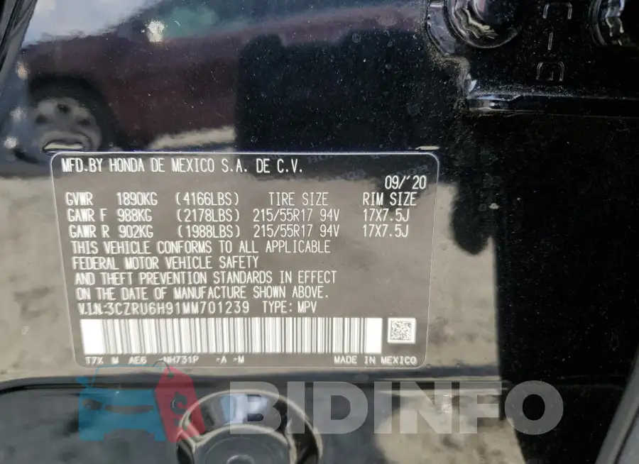 3CZRU6H91MM701239 Photo# 13
