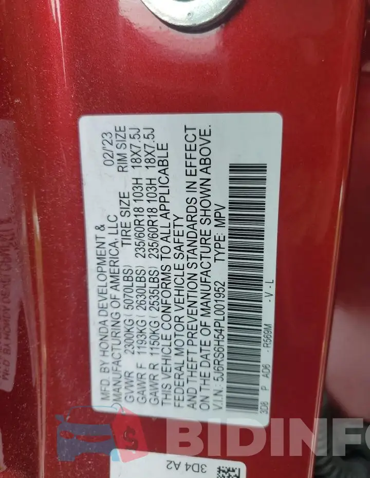 5J6RS6H54PL001952 Photo# 13