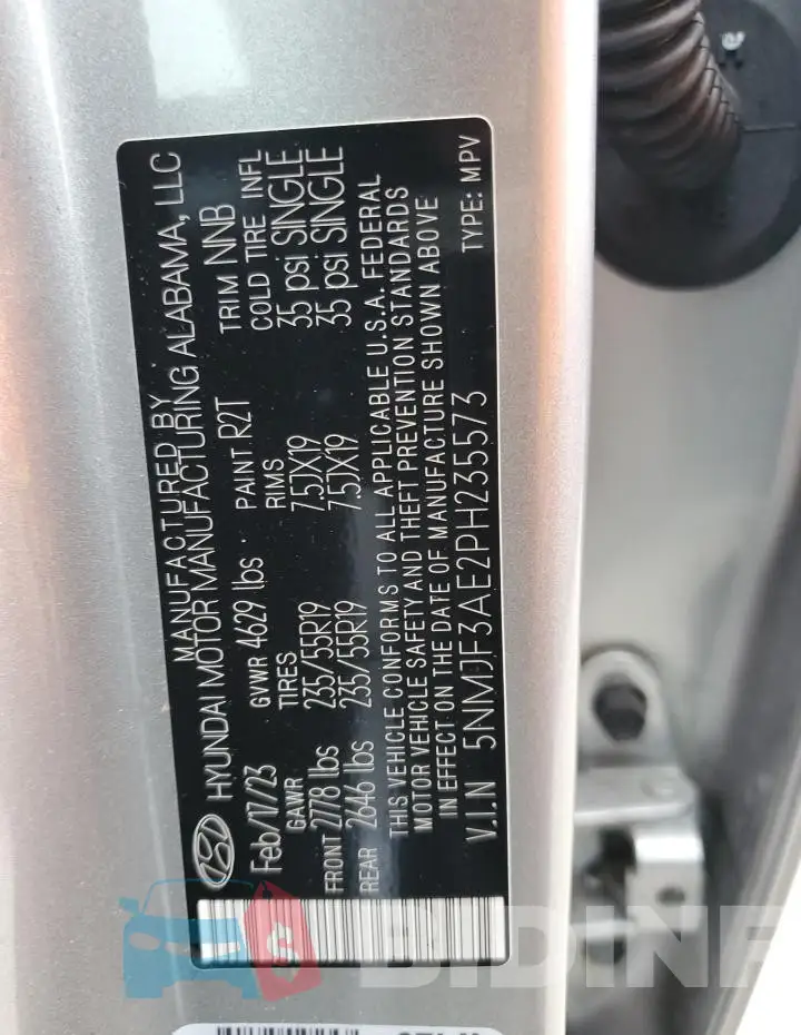 5NMJF3AE2PH235573 Photo# 14