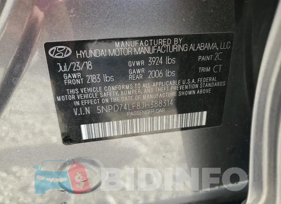 5NPD74LF8JH388314 Photo# 12