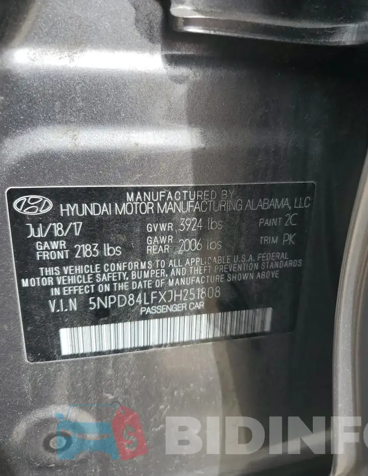 5NPD84LFXJH251808 Photo# 12