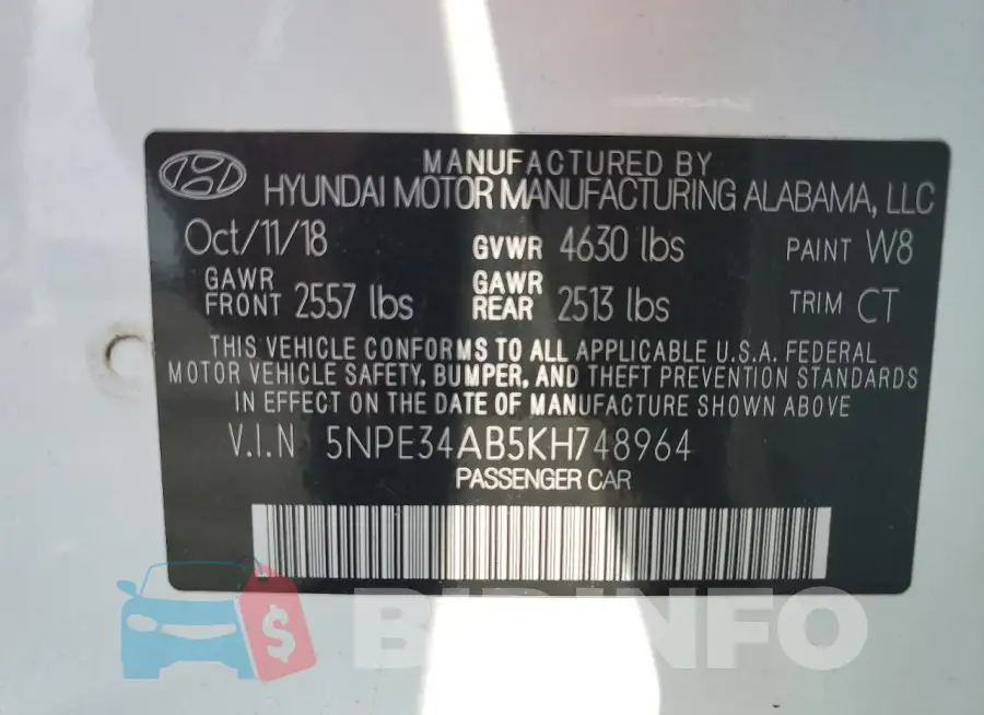 5NPE34AB5KH748964 Photo# 12