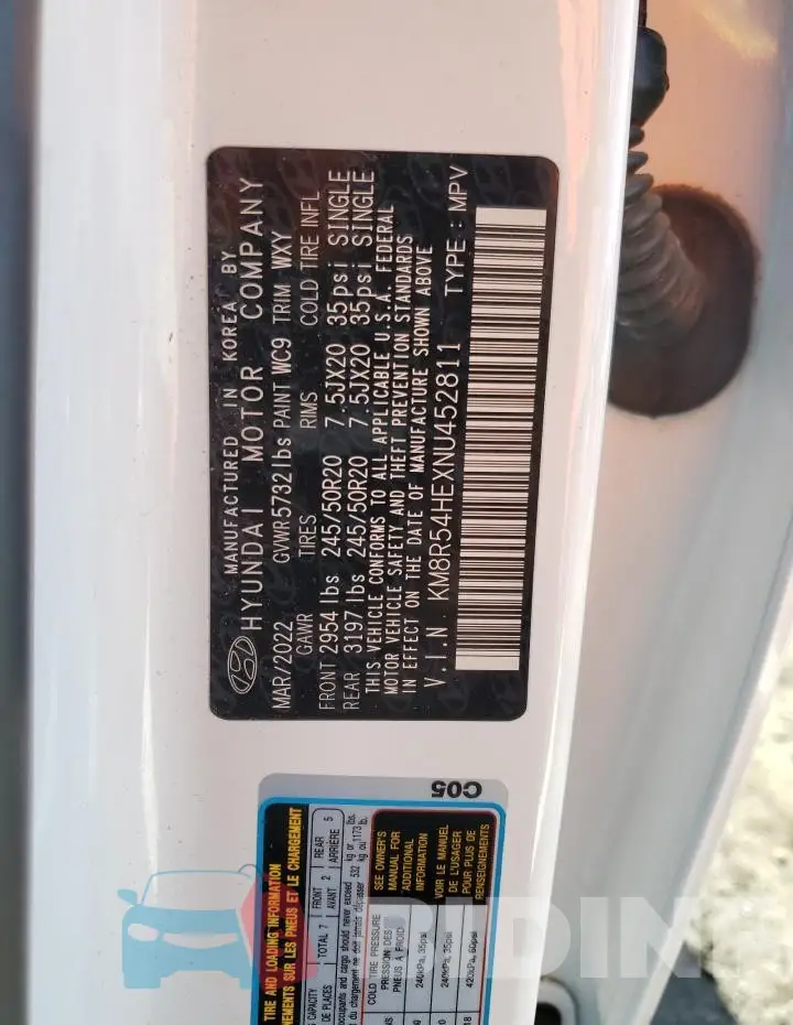KM8R54HEXNU452811 Photo# 14
