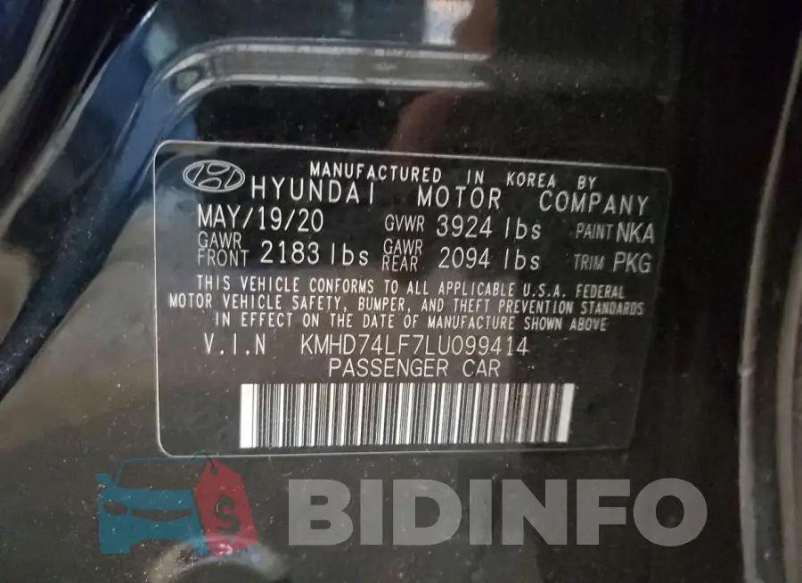 KMHD74LF7LU099414 Photo# 12