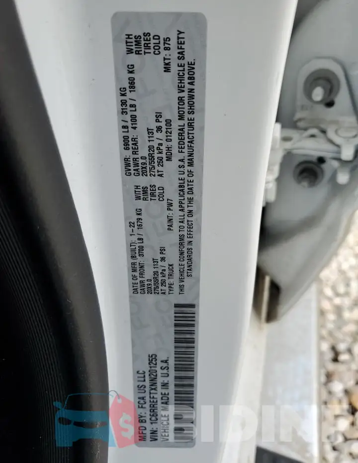 1C6RREFTXNN201255 Photo# 12