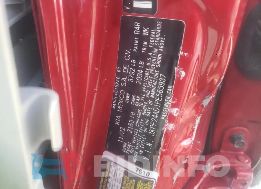 3KPF24AD1PE565937 Photo# 13