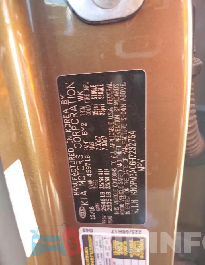 KNDPM3AC6H7232764 Photo# 13