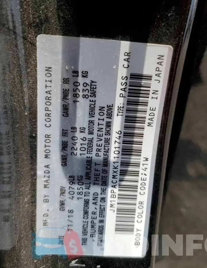JM1BPACMXK1101746 Photo# 12