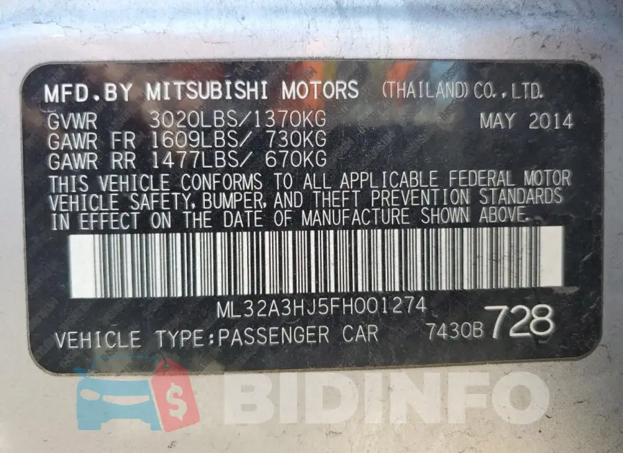 ML32A3HJ5FH001274 Photo# 13