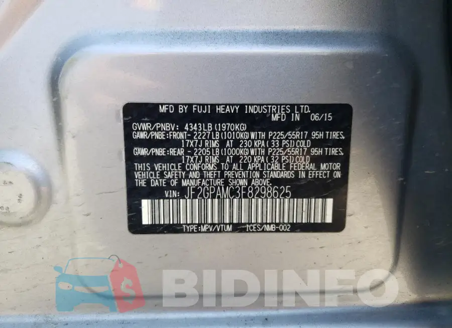 JF2GPAMC3F8298625 Photo# 13